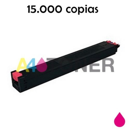 Cartucho de toner compatible Sharp MX2300 magenta genérico con el toner original MX2300M MX27-GTMA