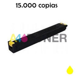 Cartucho de toner compatible Sharp MX2300 amarillo genérico con el toner original MX2300Y MX27GTYA