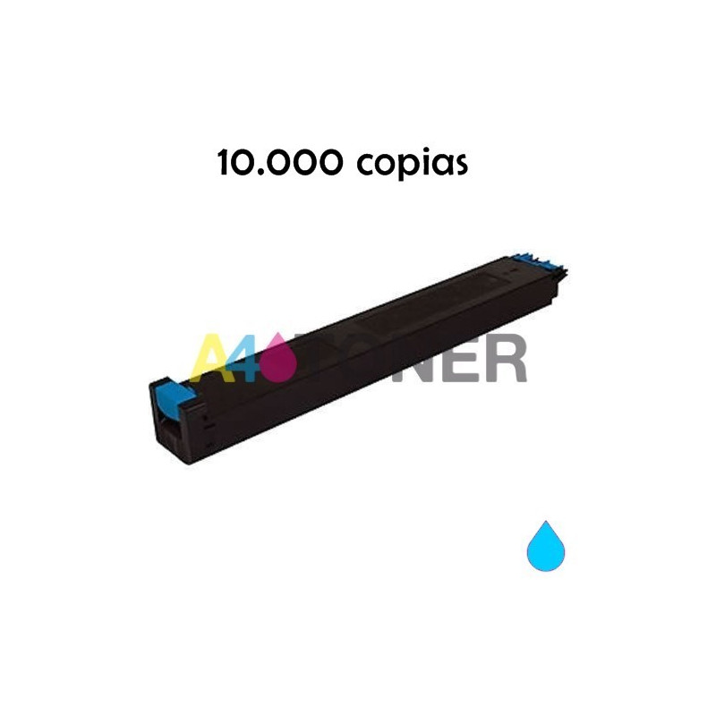 Cartucho de toner compatible Sharp MXC38GTC cyan genérico con el toner original MX310C MXC38GTC