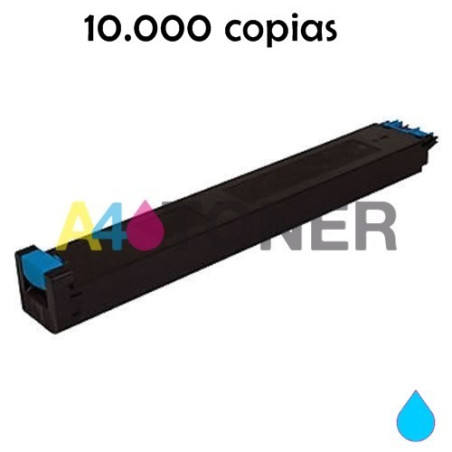 Cartucho de toner compatible Sharp MXC38GTC cyan genérico con el toner original MX310C MXC38GTC