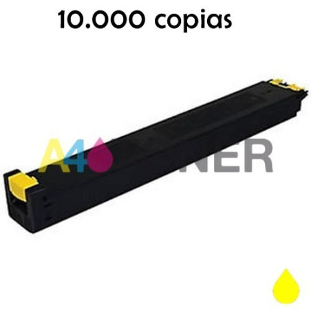 Cartucho de toner compatible Sharp MXC38GTY amarillo genérico con el toner original MXC310Y MX-C38GTY