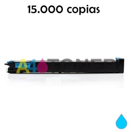 Cartucho de toner compatible Sharp MX2600 cyan genérico con el toner original MX31GTCA