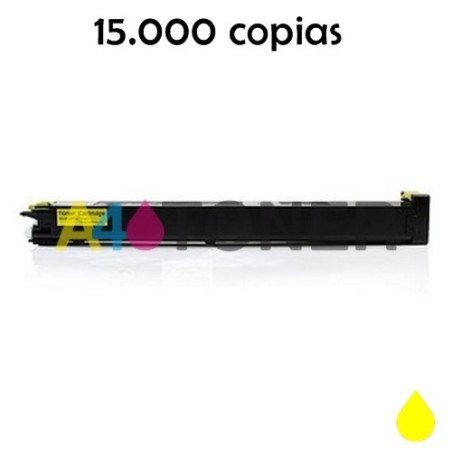 Cartucho de toner compatible Sharp MX2600 amarillo genérico con el toner original MX31GTYA