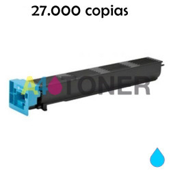 Toner compatible TN611 / TN 611 cyan genérico al toner original Konica Minolta TN-611C ( A070450 )