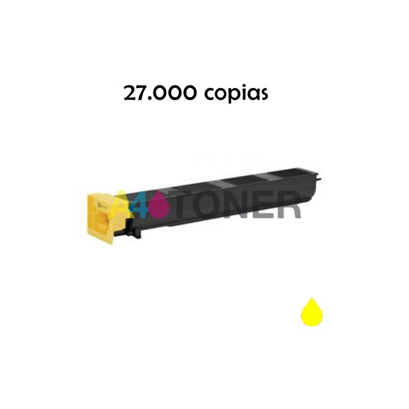 Toner compatible TN611 / TN 611 amarillo genérico al toner original Konica Minolta TN-611Y ( A070250 )