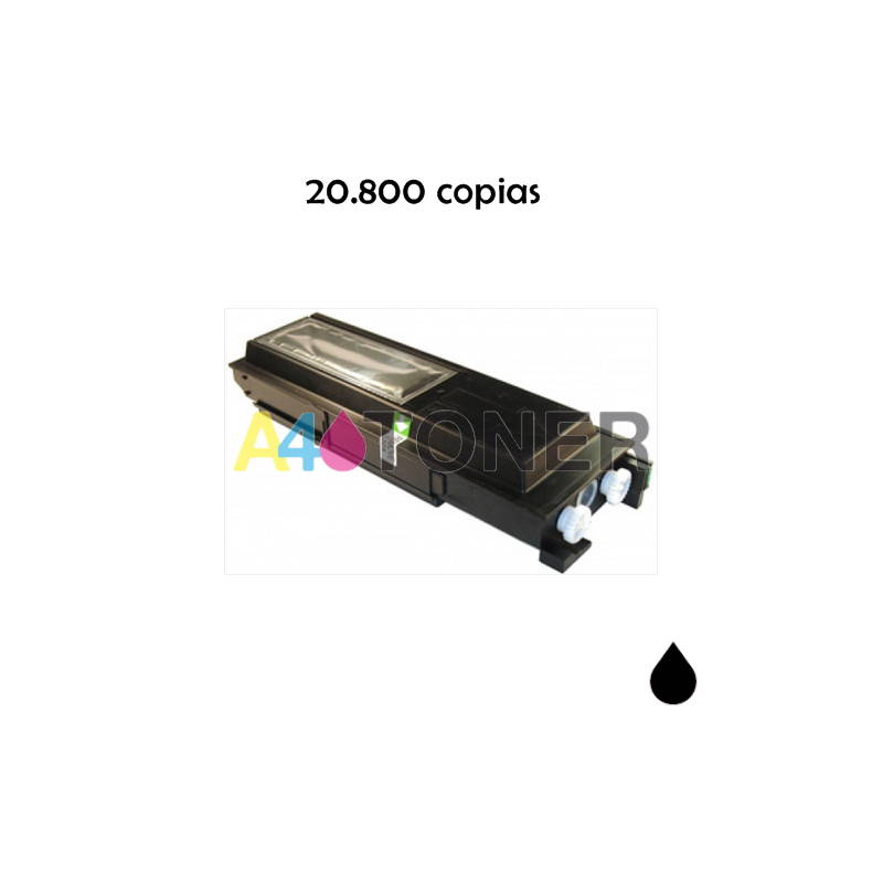 Toner alternativo TYPEM-BK sustituye al toner original  Ricoh TYPEMBK 885321 Negro