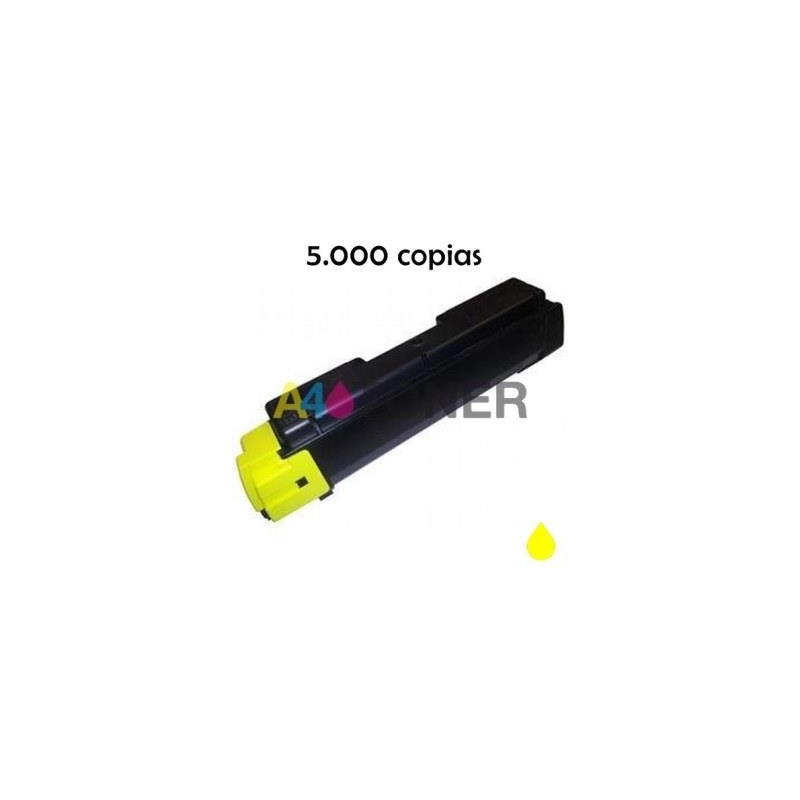 Toner compatible TK590 / TK-590 kyocera amarillo alternativo al toner original Kyocera 1T02KVANL0