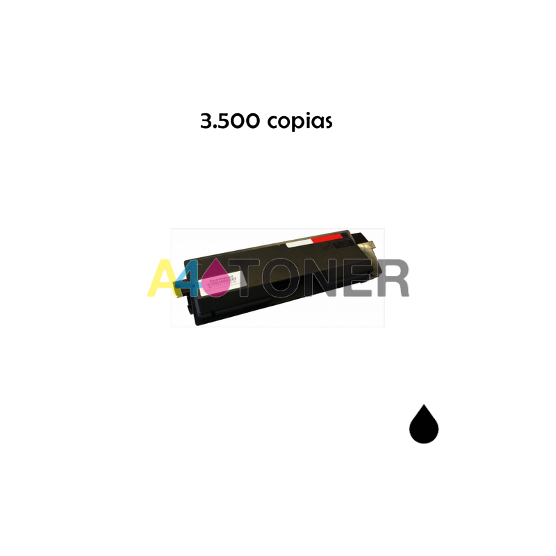 Toner compatible TK580 / TK-580 kyocera negro alternativo al toner original kyocera 1T02KT0NL0 TK580K