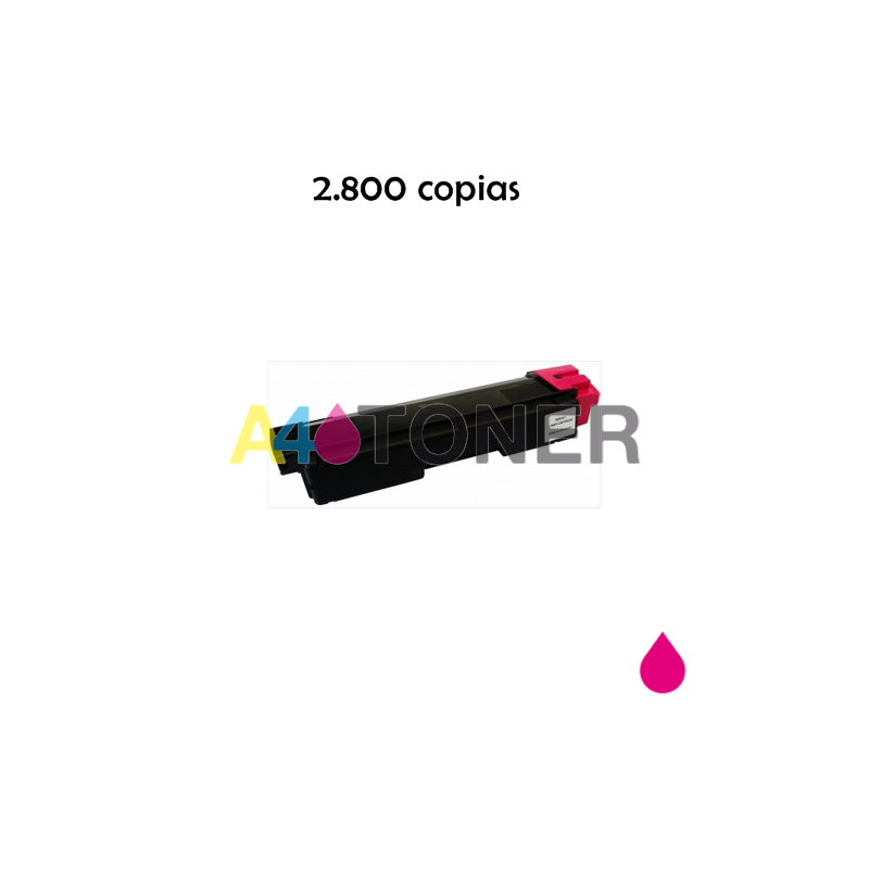 Toner compatible TK580 / TK-580 kyocera magenta alternativo al toner original Kyocera 1T02KTBNL0 TK-580