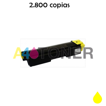 Toner compatible TK580 / TK-580 kyocera amarillo alternativo al toner original 1T02KTANL0 TK 580