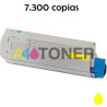 Toner OKI C801 / C821 amarillo