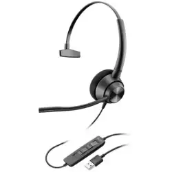 214568-01 HP POLY AURICULARES ENCOREPRO EP310 DIADEMA MONOAURAL C/ MICRÓFONO CONTROL DE VOLUMEN CABLE USB-A NEGRO