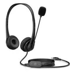 428K6AA HP AURICULARES G2 DIADEMA BINAURAL C/ MICRÓFONO CABLE USB NEGRO