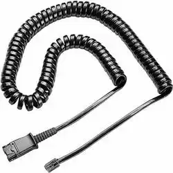 784S0AA HP POLY CABLE RIZADO NEGRO PARA TELÉFONOS FIJOS - U10P-S