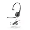 8X214A6 HP POLY AURICULARES BLACKWIRE C3210 DIADEMA MONOAURAL MICRÓFONO CONTROL DE VOLUMEN CABLE USB A/C