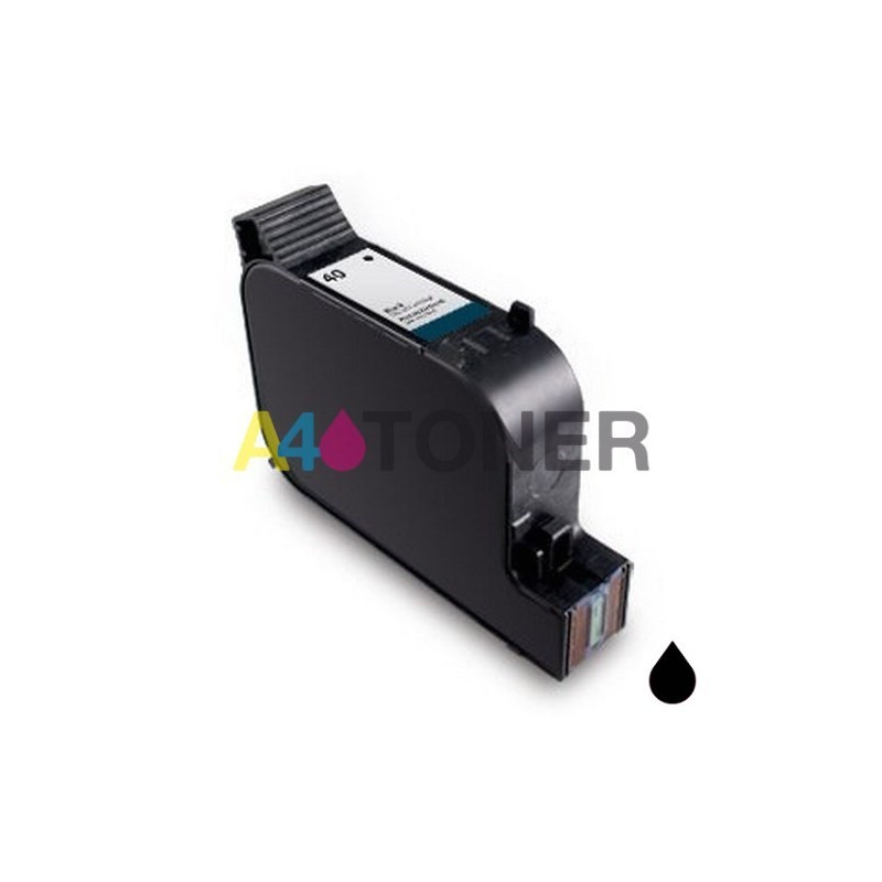 Cartucho de tinta reciclado compatible con HP40 sustituye al cartucho original  HP 51640AE color negro