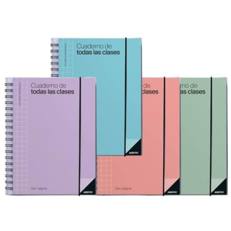 P232 ADDITIO CUADERNO DE TODAS LAS CLASES PARA EL PROFESORADO D/P ESPIRAL DOBLE 256 PÁGINAS PVC C/SURTIDOS