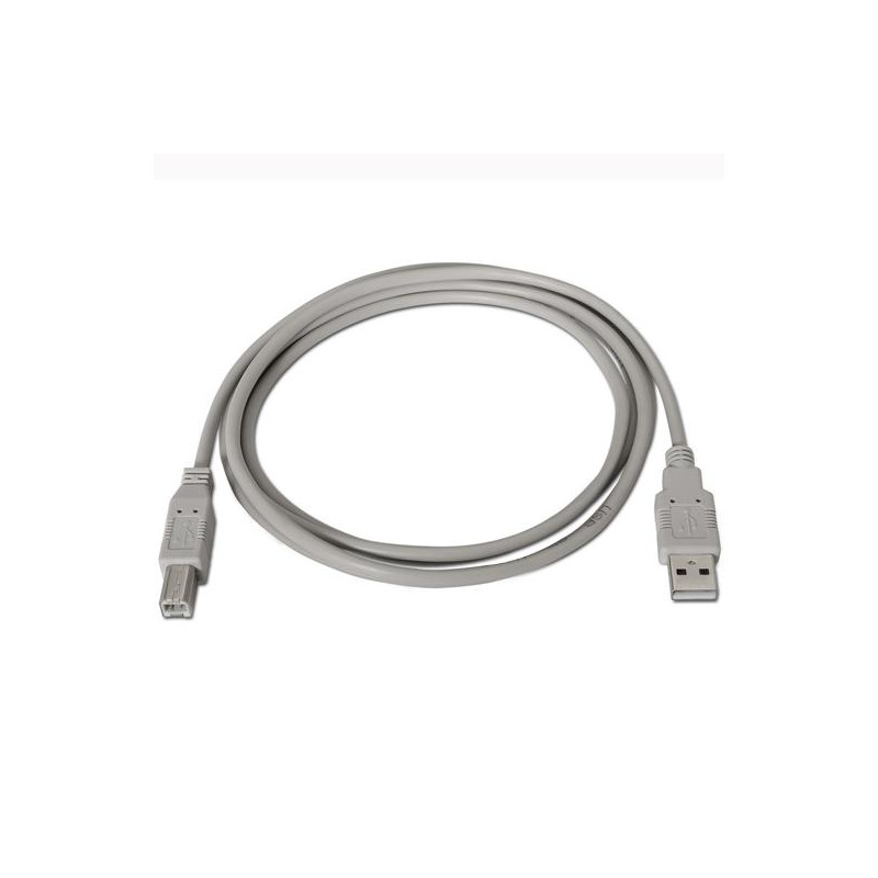 A101-0001 AISENS CABLE USB 2.0 IMPRESORA TIPO A/M - B/M BEIGE 1