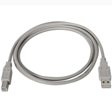 A101-0001 AISENS CABLE USB 2.0 IMPRESORA TIPO A/M - B/M BEIGE 1