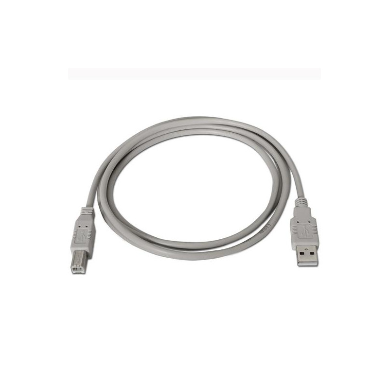 A101-0002 AISENS CABLE USB 2.0 IMPRESORA TIPO A/M - B/M BEIGE 1