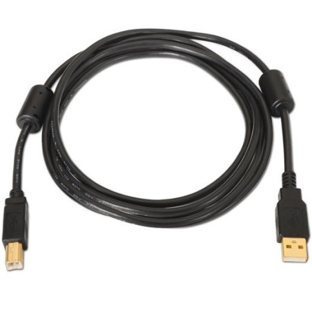 A101-0009 AISENS CABLE USB 2.0 IMPRESORA ALTA CALIDAD CON FERRITA TIPO A/M - B/M NEGRO 2