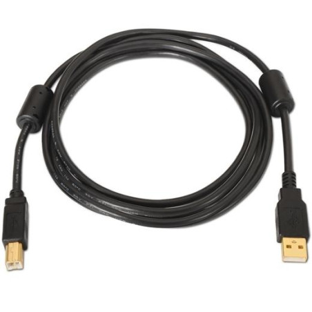 A101-0011 AISENS CABLE USB 2.0 IMPRESORA ALTA CALIDAD CON FERRITA TIPO A/M - B/M NEGRO 5