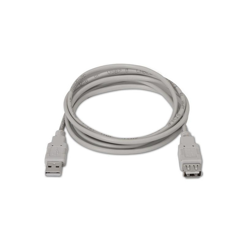 A101-0012 AISENS CABLE USB 2.0 TIPO A/M - A/H BEIGE 1