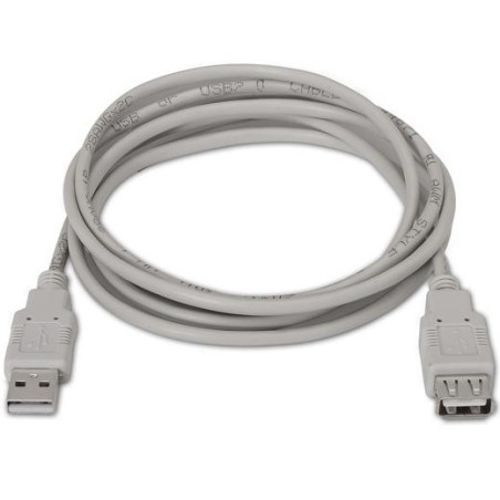 A101-0012 AISENS CABLE USB 2.0 TIPO A/M - A/H BEIGE 1