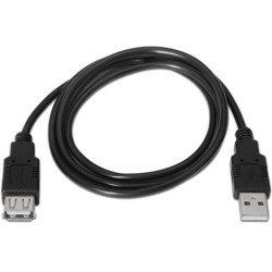 A101-0015 AISENS CABLE USB 2.0 TIPO A/M - A/H NEGRO 1