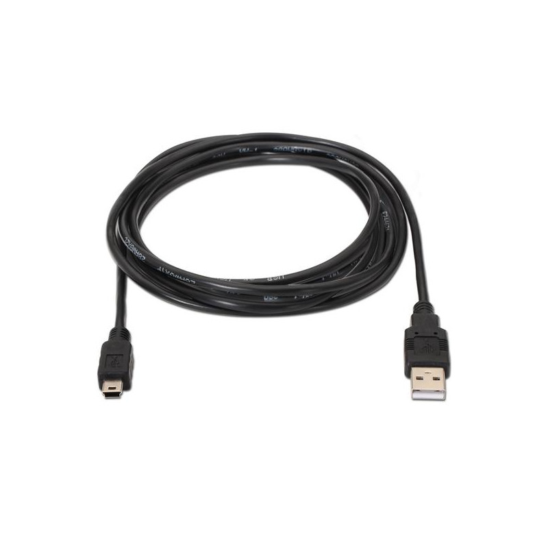 A101-0024 AISENS CABLE USB 2.0 TIPO A/M - MINI B/M NEGRO 1