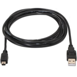 A101-0025 AISENS CABLE USB 2.0 TIPO A/M - MINI B/M NEGRO 1