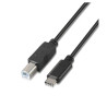 A107-0053 AISENS CABLE USB 2.0 IMPRESORA 3A TIPO USB-C/M - B/M NEGRO 1