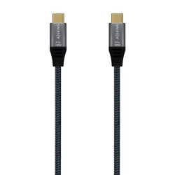 A107-0634 AISENS CABLE USB 3.1 GEN2X2 20GBPS 5A TIPO USB-C-USB-C/M GRIS 2M