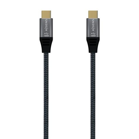 A107-0634 AISENS CABLE USB 3.1 GEN2X2 20GBPS 5A TIPO USB-C-USB-C/M GRIS 2M