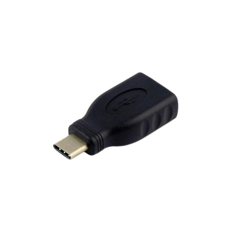 A108-0323 AISENS ADAPTADOR USB 3.1 GEN1 5GBPS 3A TIPO USB-C/M - A/H NEGRO