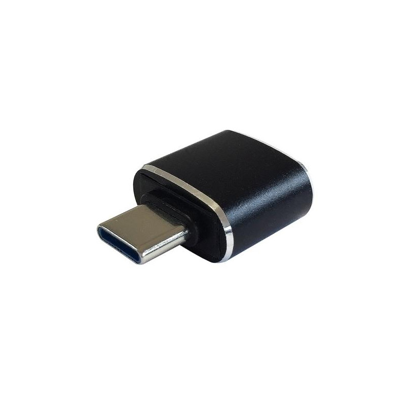 A108-0369 AISENS MINI ADAPTADOR USB 3.1 GEN2 3A TIPO USB-C/M - A/H NEGRO