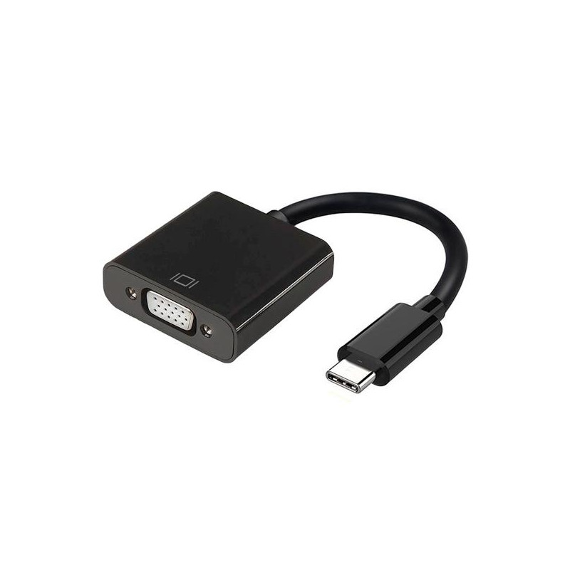 A109-0347 AISENS CONVERSOR USB-C A VGA USB-C/M - HDB15/H NEGRO 15CM