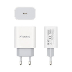 A110-0537 AISENS CARGADOR USB-C PD3.0  20W ALTA EFICIENCIA 5V/3A 9V/2