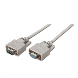 A112-0065 AISENS CABLE SERIE RS232 DB9/M-DB9/H BEIGE 1