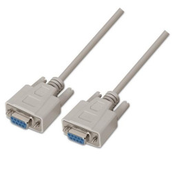 A112-0066 AISENS CABLE SERIE RS232 DB9/H-DB9/H BEIGE 1