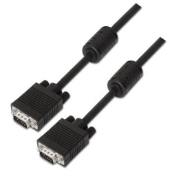 A113-0071 AISENS CABLE SVGA CON FERRITA  HDB15/M - HDB15/M NEGRO 1