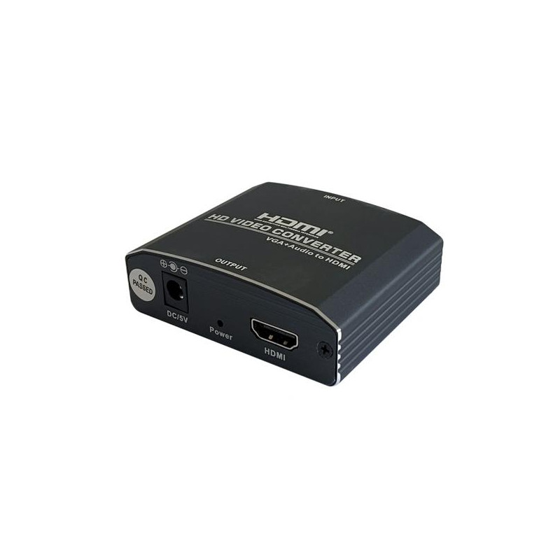 A115-0386 AISENS CONVERSOR SVGA/H + AUDIO A HDMI/H NEGRO