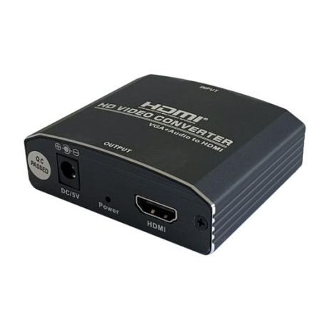 A115-0386 AISENS CONVERSOR SVGA/H + AUDIO A HDMI/H NEGRO