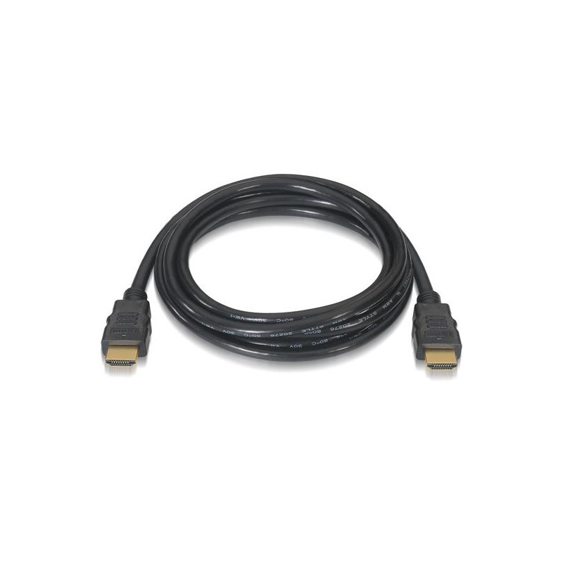 A120-0120 AISENS CABLE HDMI V2.0 PREMIUM ALTA VELOCIDAD HEC 4K@60HZ 18GBPS A/M - A/M NEGRO 1