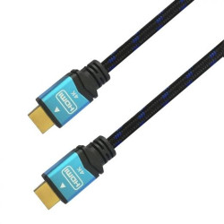 A120-0357 AISENS CABLE HDMI V2.0 PREMIUM ALTA VELOCIDAD HEC 4K@60HZ 18GBPS A/M - A/M NEGRO/AZUL 2M