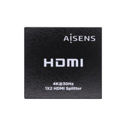 A123-0506 AISENS DUPLICADOR HDMI 4K@30HZ 1X2 CON ALIMENCIÓN NEGRO