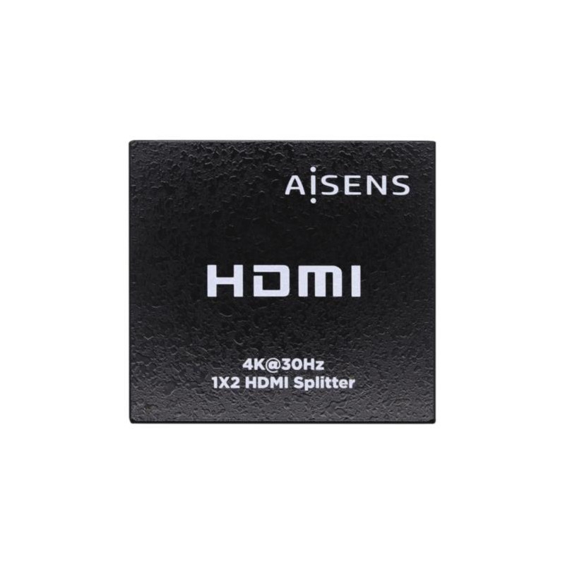 A123-0506 AISENS DUPLICADOR HDMI 4K@30HZ 1X2 CON ALIMENCIÓN NEGRO