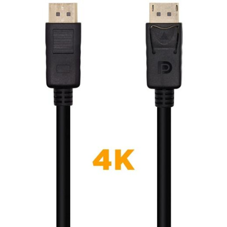 A124-0129 AISENS CABLE DISPLAYPORT V1.2 4K@60HZ DP/M - DP/M NEGRO 2