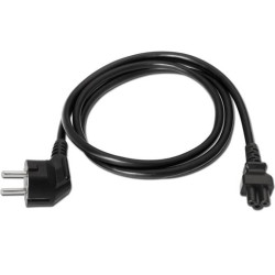 A132-0172 AISENS CABLE ALIMENTACIÓN TRÉBOL CEE7 ACODADO/M - C5/H NEGRO 1