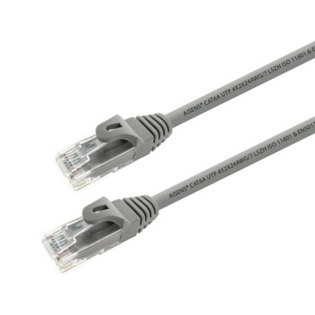 A145-0325 AISENS CABLE DE RED LATIGUILLO RJ45 LSZH CAT.6A 500MHZ UTP AWG24 GRIS 50CM